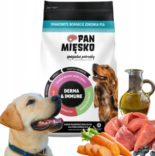 PAN MIĘSKO - Derma & Immune - Karma Sucha - M - 9kg