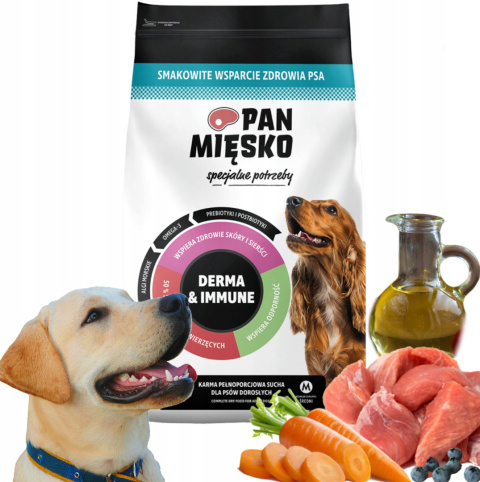 PAN MIĘSKO - Derma & Immune - Karma Sucha - M - 9kg PAN MIĘSKO - Derma & Immune - Karma Sucha - M - 9kg