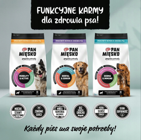 Pan Mięsko Mobility & Active Karma sucha dla psa WIEPRZOWINA M 9kg Pan Mięsko Mobility & Active Karma sucha dla psa WIEPRZOWINA M 9kg