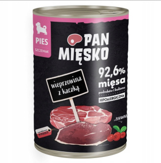 Pan Mięsko karma mokra wieprzowina z kaczką 400g