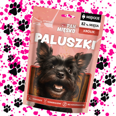 Przysmak dla psa Pan Mięsko Paluszki Królik 100g Przysmak dla psa Pan Mięsko Paluszki Królik 100g