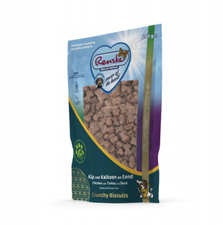 RENSKE Crunchy Biscuits Chicken with Turkey and Duck dla psa 200g