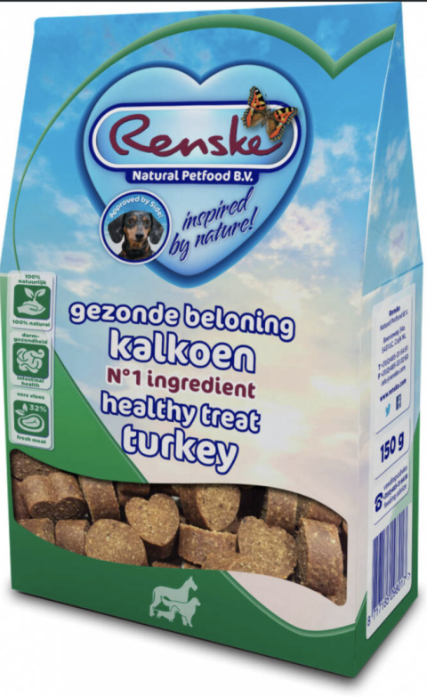 Renske HealthyTreat Turkey - ciasteczka z indyka dla psów 150g Renske HealthyTreat Turkey - ciasteczka z indyka dla psów 150g