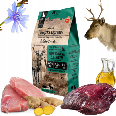WIEJSKA ZAGRODA LEŚNE WIEPRZOWINA Z JELENIEM 2KG